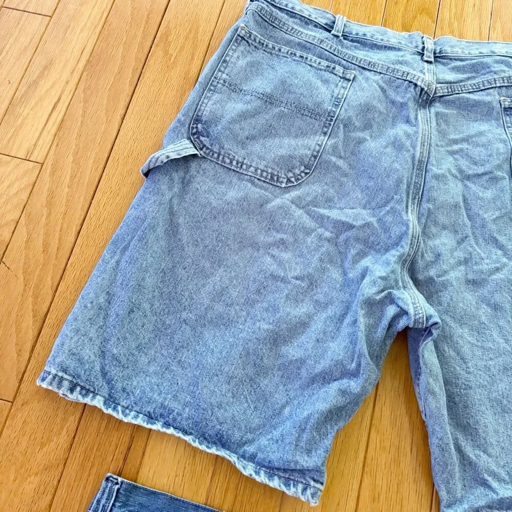 LOT/BUNDLE Vintage Mens Wrangler Jean Carpenter Cargo Shorts Sz 42 Jorts Cotton